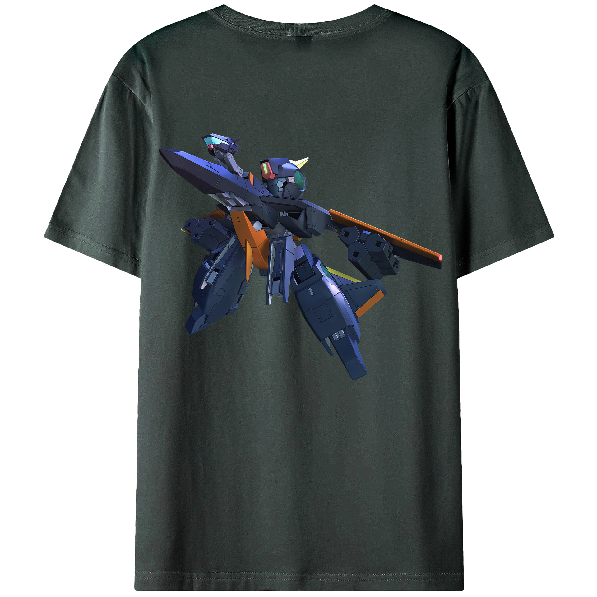 （画像用） 機動戦士ガンダム Mobile Suit Gundam 綿100％ メンズ半袖Tシャツ（バックプリント） 通気性